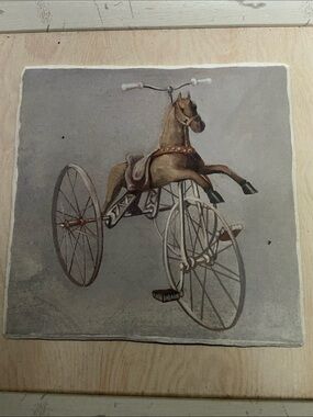 New primitive carriage horse, sweet for nursery.